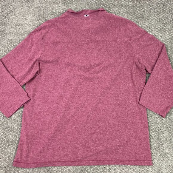 Vineyard Vines Shep Shirt Men's XL Jetty Red 1/4 Zip Performance 3/4 Sleeves - Picture 4 of 14